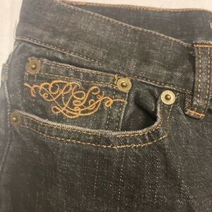 VTG  Y2K Lauren Ralph Lauren Dark Patchwork Flare Jeans Size 8
